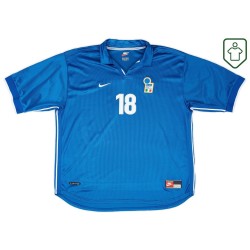 Men's Italy 1997/98 Home Retro Shirt Baggio R. #18