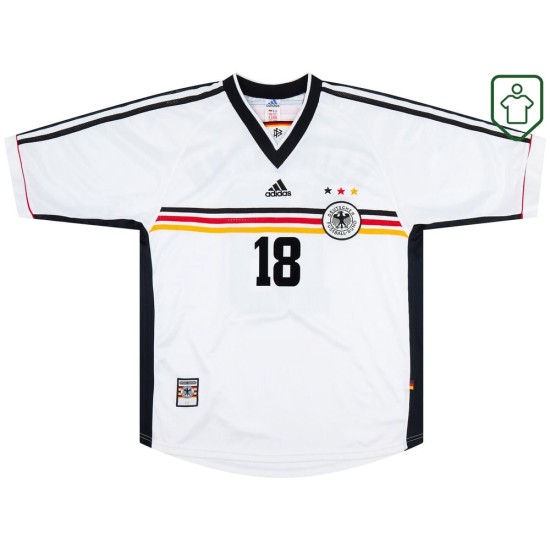 Men's Germany 1998/00 Home Retro Shirt Klinsmann #18