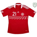 Men's Denmark 2010/11 Home Retro Shirt Eriksen #21 Men's Denmark 2010/11 Home Retro Shirt Eriksen #21