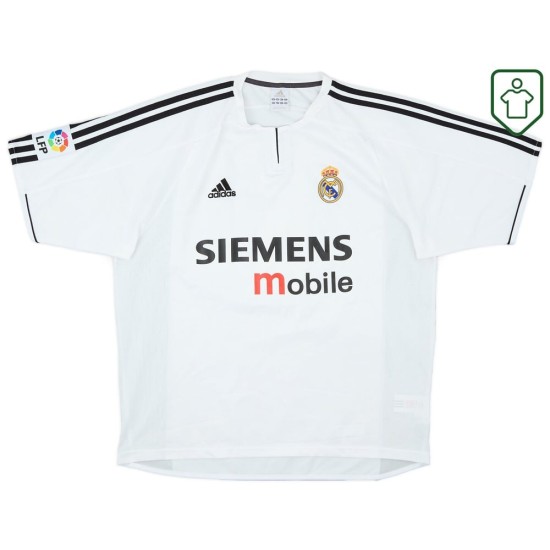 Men's Real Madrid 2003/04 Home Retro Shirt Zidane #5 Men's Real Madrid 2003/04 Home Retro Shirt Zidane #5