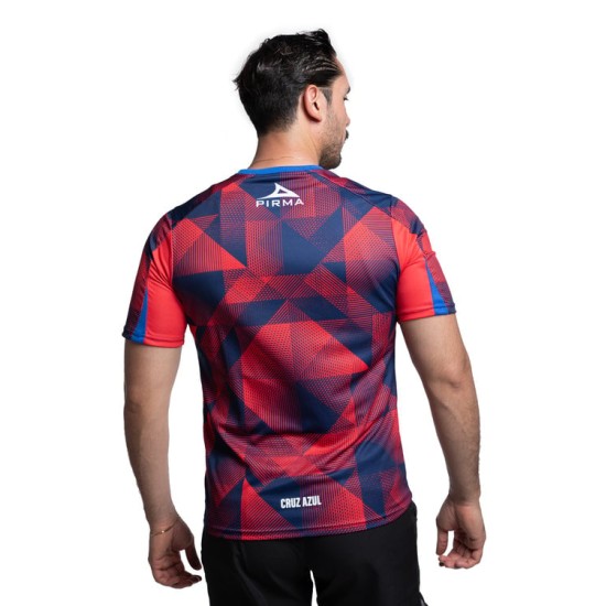 Kid's Cruz Azul 2025/26 Third Warm Up Shirt - Red/Navy