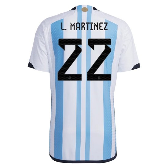 Lautaro Martinez #22 Argentina Home Jersey World Cup 2022 Lautaro Martinez #22 Argentina Home Jersey World Cup 2022