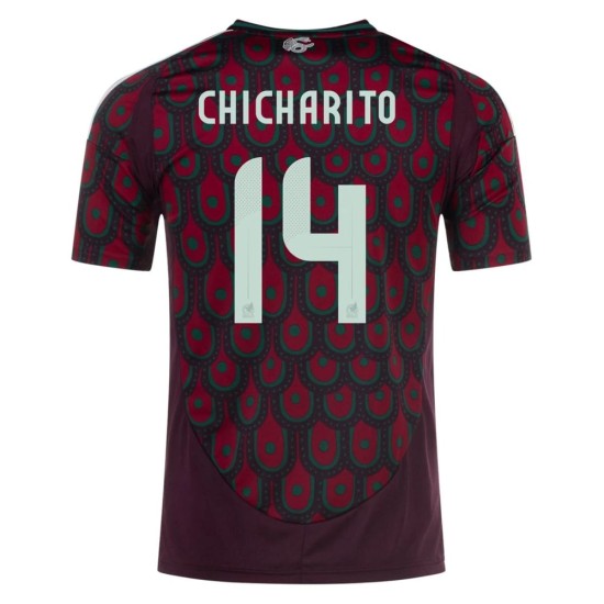 Javier Hernandez Chicharito #14 Mexico Home Jersey Copa America 2024 Javier Hernandez Chicharito #14 Mexico Home Jersey Copa America 2024