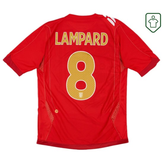 Men's England 2006/08 Away Retro Shirt Lampard #8