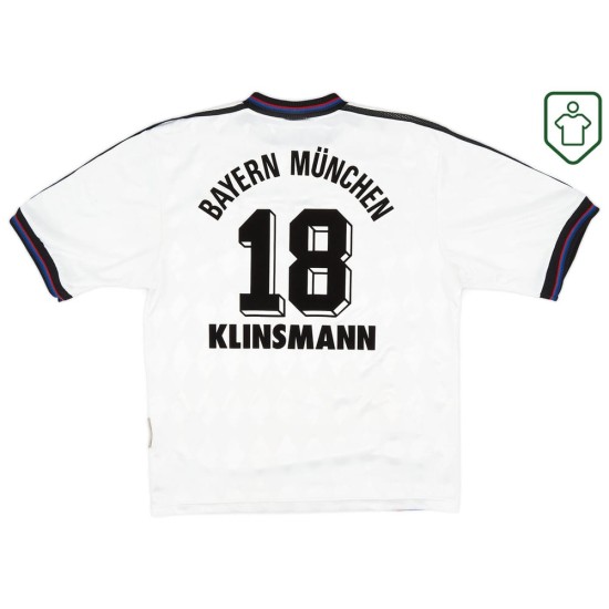 Men's Bayern Munich 1996/98 Away Retro Shirt Klinsmann #18 Men's Bayern Munich 1996/98 Away Retro Shirt Klinsmann #18