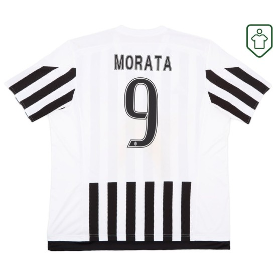 Men's Juventus 2015/16 Home Retro Shirt Morata #9 Men's Juventus 2015/16 Home Retro Shirt Morata #9