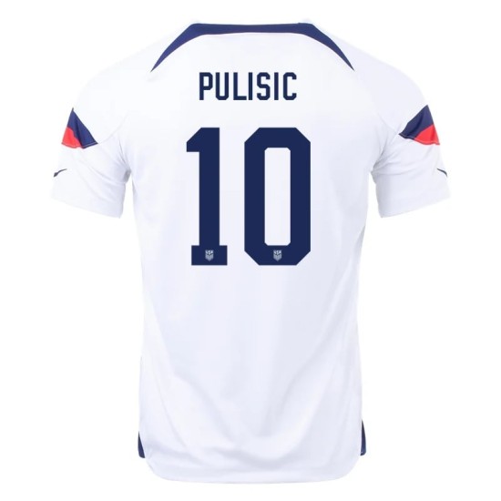 Christian Pulisic #10 USMNT Home Jersey World Cup 2022 Christian Pulisic #10 USMNT Home Jersey World Cup 2022