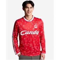 Kid's Liverpool 1989/91 Home Retro Candy Long Sleeve Shirt