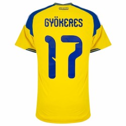 Men's Sweden 2026 Home Authentic World Cup Shirt GYÖKERES #17