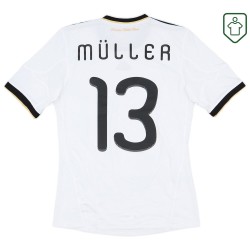 Men's Germany 2010/11 Home Retro Shirt Müller #13