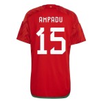Ethan Ampadu #15 Wales Home Jersey World Cup 2022