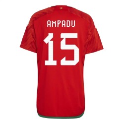 Ethan Ampadu #15 Wales Home Jersey World Cup 2022