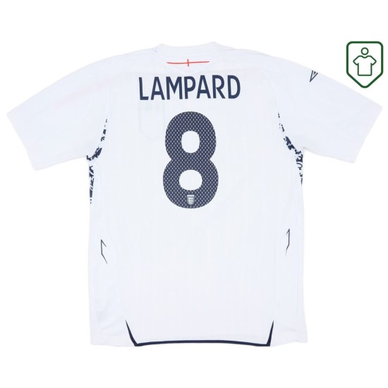 Men's England 2007/09 Home Retro Shirt Lampard #8