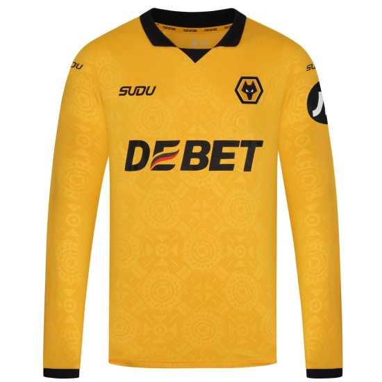 Kid's Wolverhampton Wanderers 2025/26 Home Long Sleeve Shirt