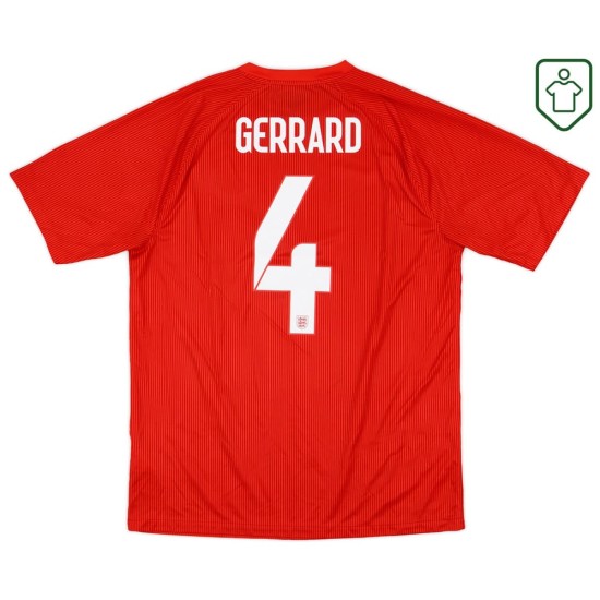 Men's England 2014/15 Away Retro Shirt Gerrard #4
