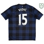 Men's Manchester United 2013/14 Away Retro Shirt Vidic #15