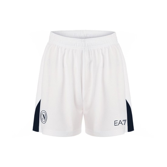 Men's Napoli 2024/25 Home Shorts - White/Navy Blue