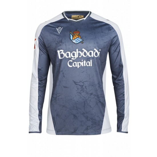 Men's Real Sociedad 2025/26 Away Long Sleeve Shirt Men's Real Sociedad 2025/26 Away Long Sleeve Shirt