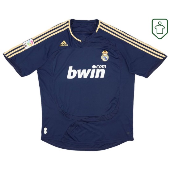 Men's Real Madrid 2007/08 Away Retro Shirt Dark Blue Men's Real Madrid 2007/08 Away Retro Shirt Dark Blue