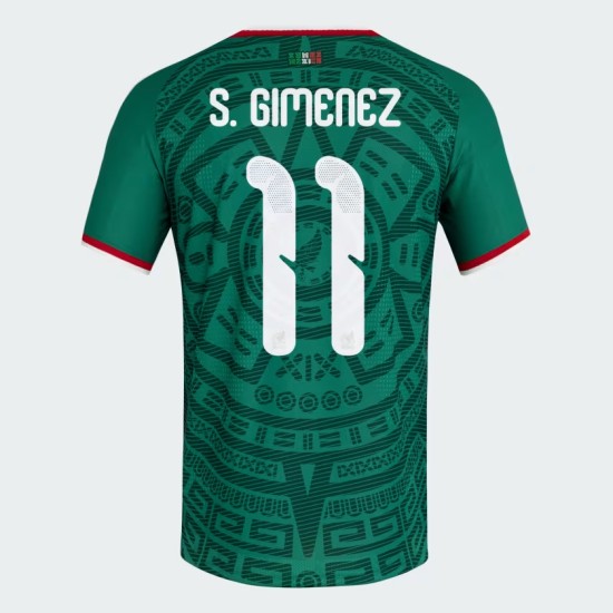 Women's Mexico 2026 Home Authentic World Cup Shirt S. GIMENEZ #11