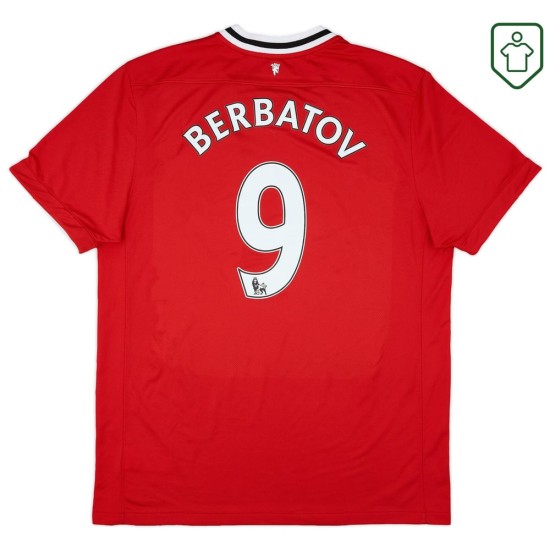 Men's Manchester United 2011/12 Home Retro Shirt Berbatov #9 Men's Manchester United 2011/12 Home Retro Shirt Berbatov #9
