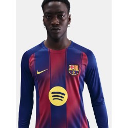 Kid's FC Barcelona 2025/26 Home Long Sleeve UCL Shirt