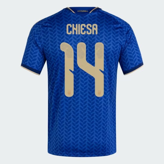 Men's Italy 2026 Home Authentic World Cup Shirt CHIESA #14 Men's Italy 2026 Home Authentic World Cup Shirt CHIESA #14