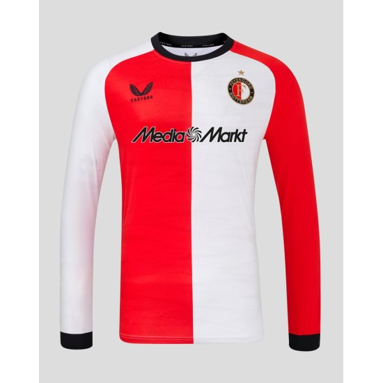 Men's Feyenoord 2024/25 Home Long Sleeve Shirt