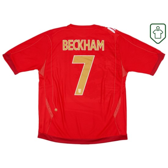 Men's England 2006/08 Away Retro Shirt Beckham #7