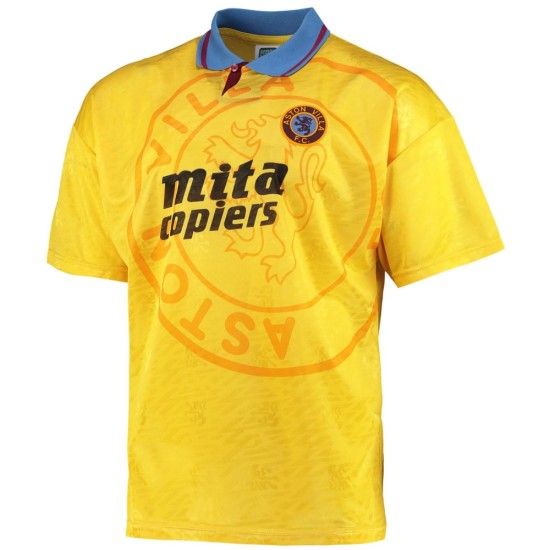 Women's Aston Villa 1990 Retro Shirt - Yellow Women's Aston Villa 1990 Retro Shirt - Yellow