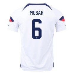 Yunus Musah #6 USMNT Home Jersey World Cup 2022