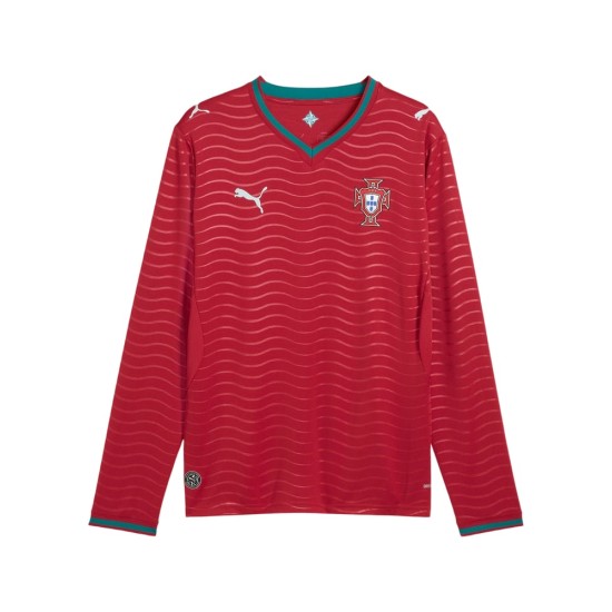 Women's Portugal 2026 Home World Cup Long Sleeve Shirt