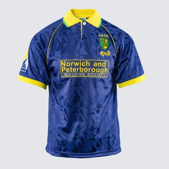 Kid's Norwich City 1993 Away Retro UEFA Cup Shirt Kid's Norwich City 1993 Away Retro UEFA Cup Shirt