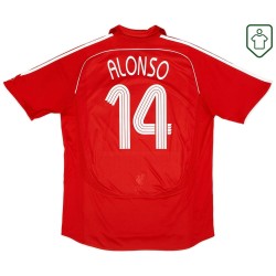 Men's Liverpool 2006/08 Home Retro Shirt Alonso #14
