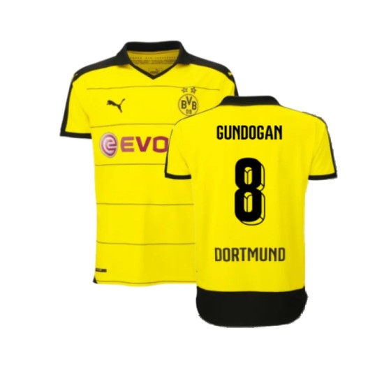 Women's GUNDOGAN BVB Borussia Dortmund 2015/16 Home Shirt