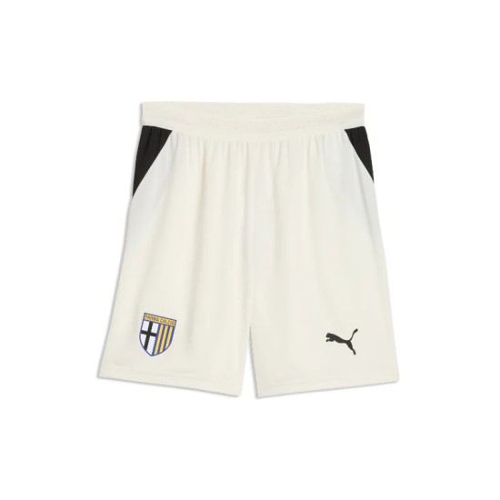 Kid's Parma 2026/27 Home Shorts - White Kid's Parma 2026/27 Home Shorts - White