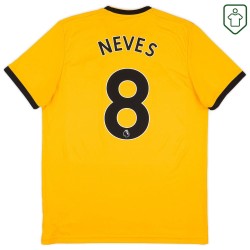 Men's Wolverhampton Wanderers 2018/19 Home Retro Shirt Neves #8