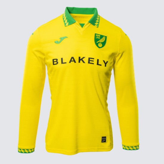 Kid's Norwich City 2025/26 Home Long Sleeve Shirt Kid's Norwich City 2025/26 Home Long Sleeve Shirt