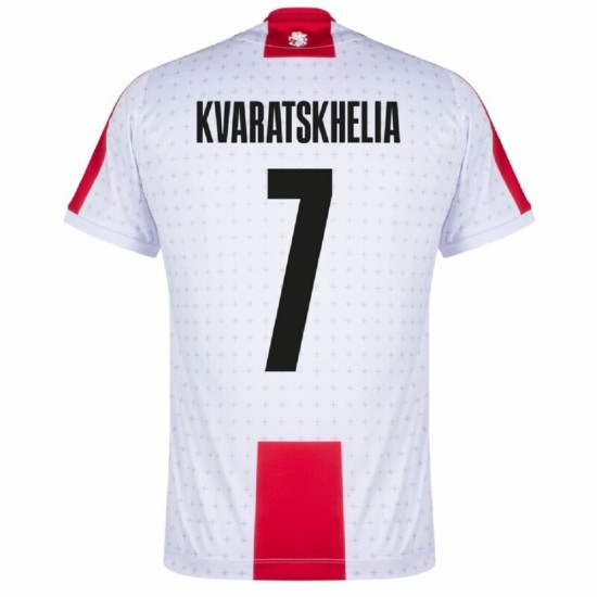 Khvicha Kvaratskhelia #7 Georgia Home Jersey EURO 2024