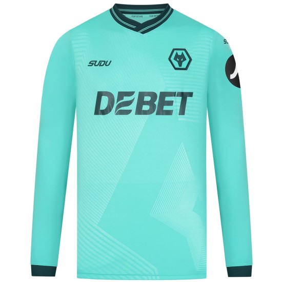 Men's Wolverhampton Wanderers 2025/26 Away Long Sleeve Shirt Men's Wolverhampton Wanderers 2025/26 Away Long Sleeve Shirt