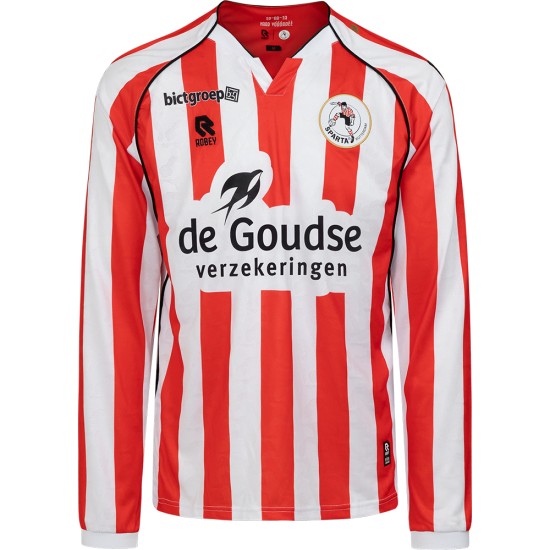 Men's Sparta Rotterdam 2025/26 Home Long Sleeve Shirt Men's Sparta Rotterdam 2025/26 Home Long Sleeve Shirt