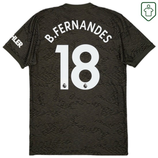 Men's Manchester United 2020/21 Away Retro Shirt B. Fernandes #18 Men's Manchester United 2020/21 Away Retro Shirt B. Fernandes #18