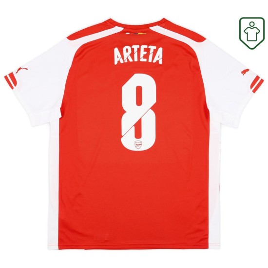 Men's Arsenal 2014/15 Home Retro Shirt Arteta #8 Men's Arsenal 2014/15 Home Retro Shirt Arteta #8