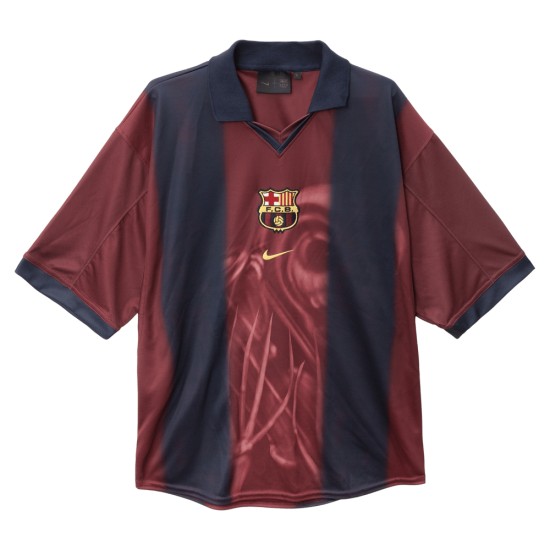 Men's FC Barcelona X TRAVIS SCOTT Retro 2000/01 Home Skeleton Shirt