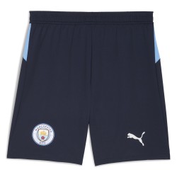 Kid's Manchester City 2025/26 Home Shorts - Black