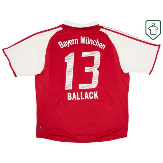 Men's Bayern Munich 2003/04 Home Retro Shirt Ballack #13 Men's Bayern Munich 2003/04 Home Retro Shirt Ballack #13