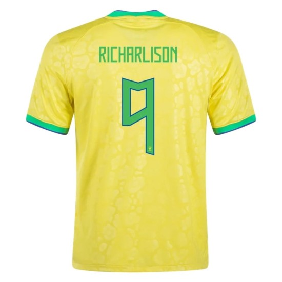 Richarlison #9 Brazil Home Jersey World Cup 2022 Richarlison #9 Brazil Home Jersey World Cup 2022