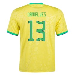 Dani Alves #13 Brazil Home Jersey World Cup 2022