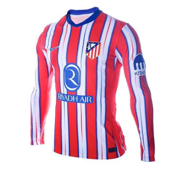 Men's Atletico Madrid 2024/25 Home Long Sleeve Shirt Men's Atletico Madrid 2024/25 Home Long Sleeve Shirt