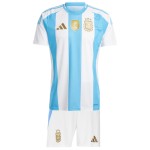 Kid's Argentina Home Jersey+Shorts Copa America 2024